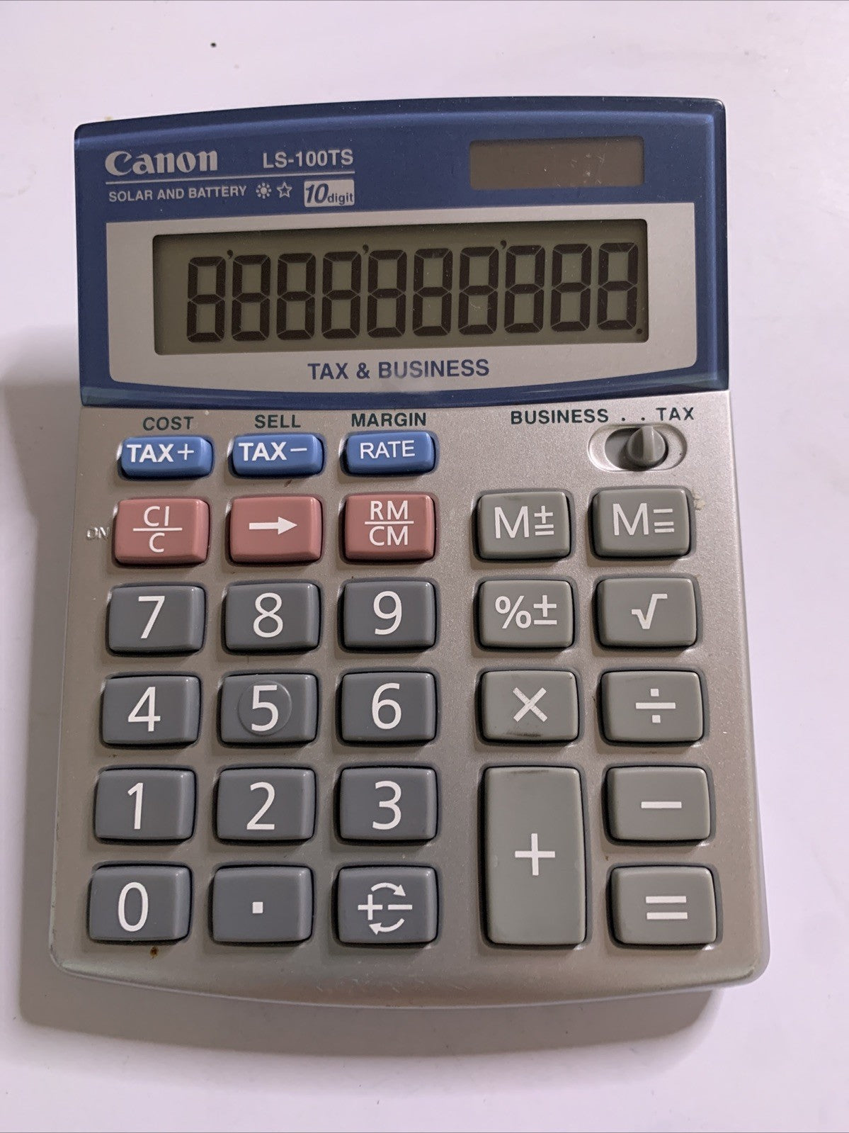 Canon LS-100TS 10 Digit Tax & Business Solar & Battery Calculator