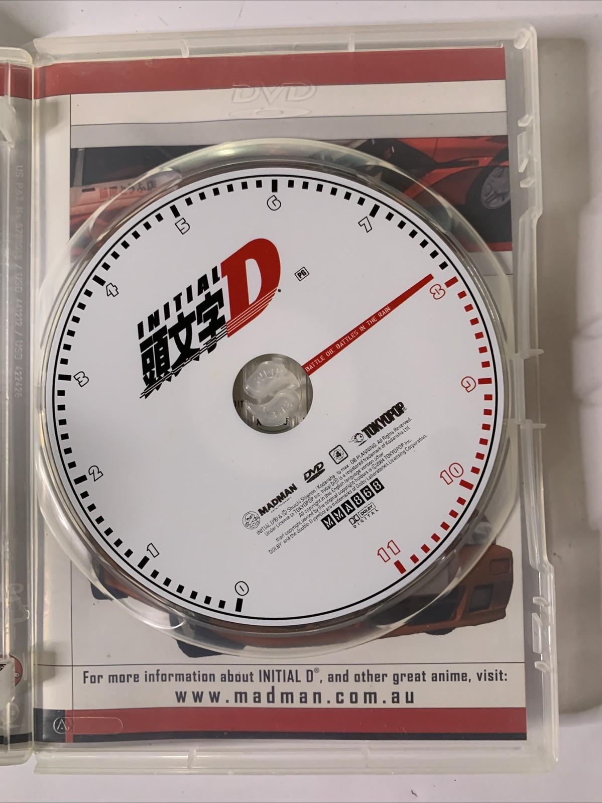 Initial D: Battle 08 : Battles In The Rain (DVD, 1998) Anime Region 4