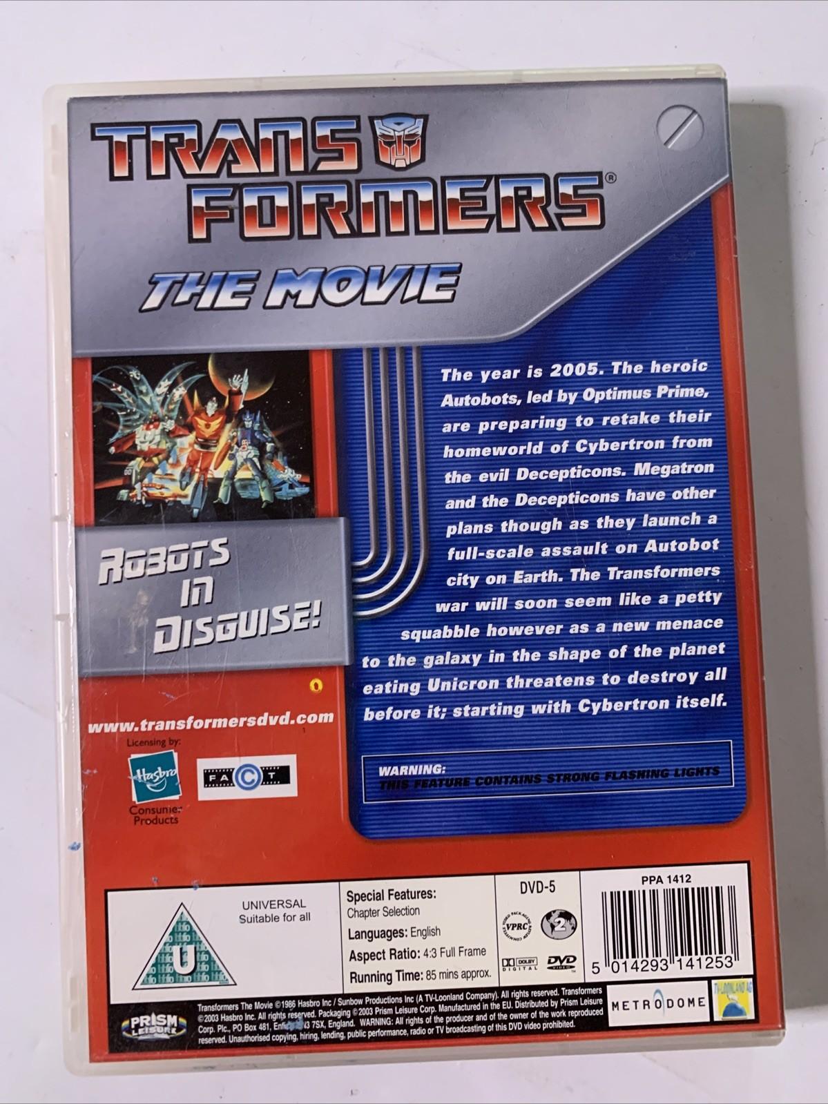 Transformers: The Animated Movie (DVD, 1986) Region 2