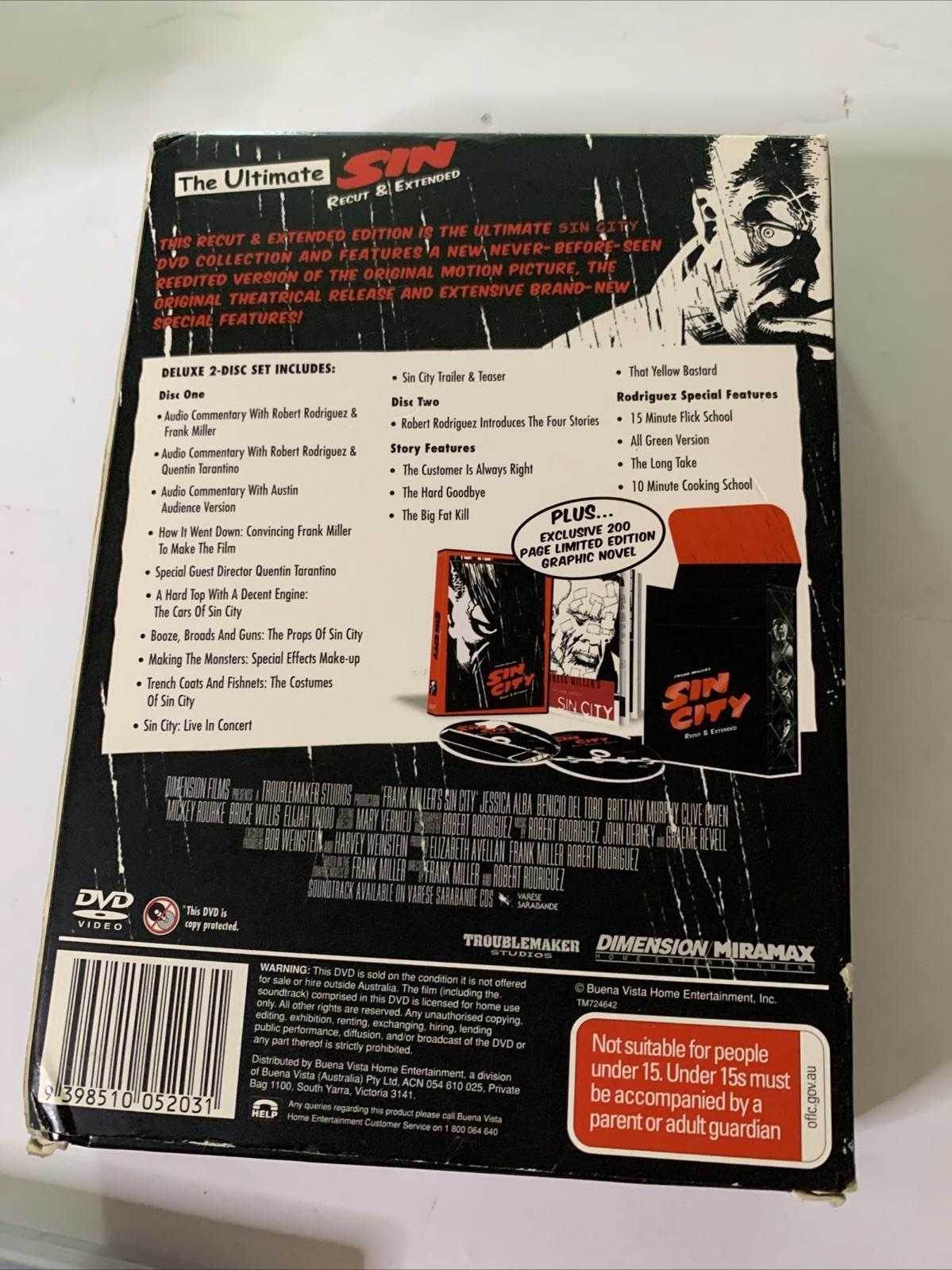 Sin City: Recut And Extended (DVD + Graphic Novel, 2005) 2-Discs Region 4