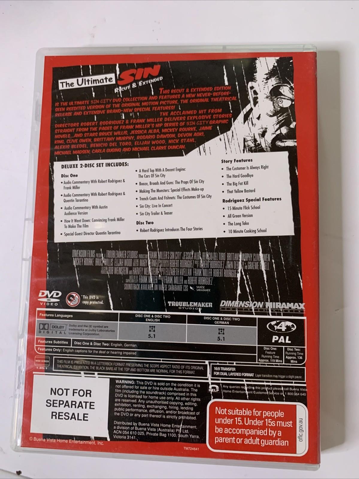 Sin City: Recut And Extended (DVD + Graphic Novel, 2005) 2-Discs Region 4