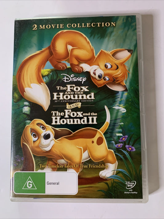 The Fox And The Hound 1 & 2 (30th Anniversary, DVD, 2006) Disney Region 4