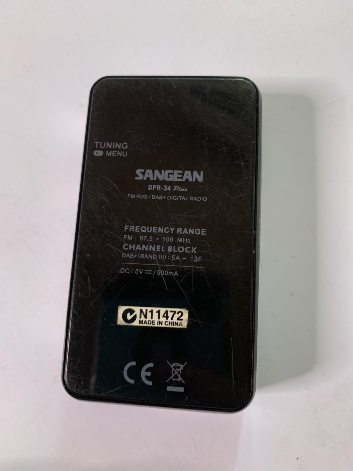 Sangean DPR-34 Plus Portable FM DAB+ Digital Pocket Radio