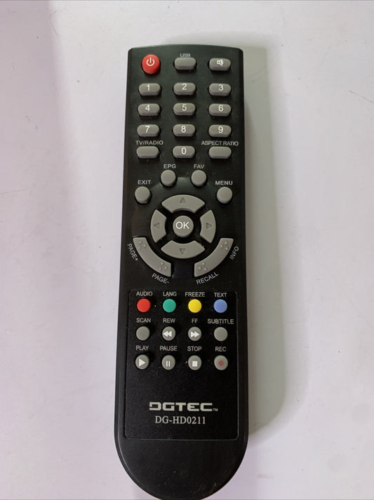 Genuine DGTEC DG-HD0211 Remote Control For Set Top Box *Missing Battery Lid