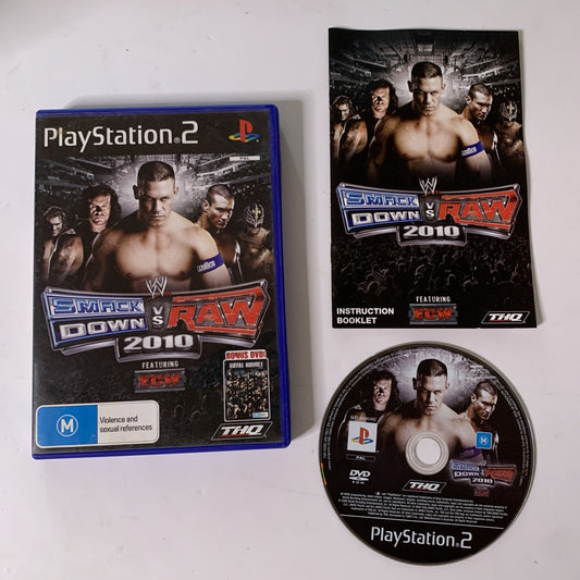 WWE Smackdown Vs RAW 2010 PS2 Sony PlayStation 2 PAL Pro-Wrestling Game Complete