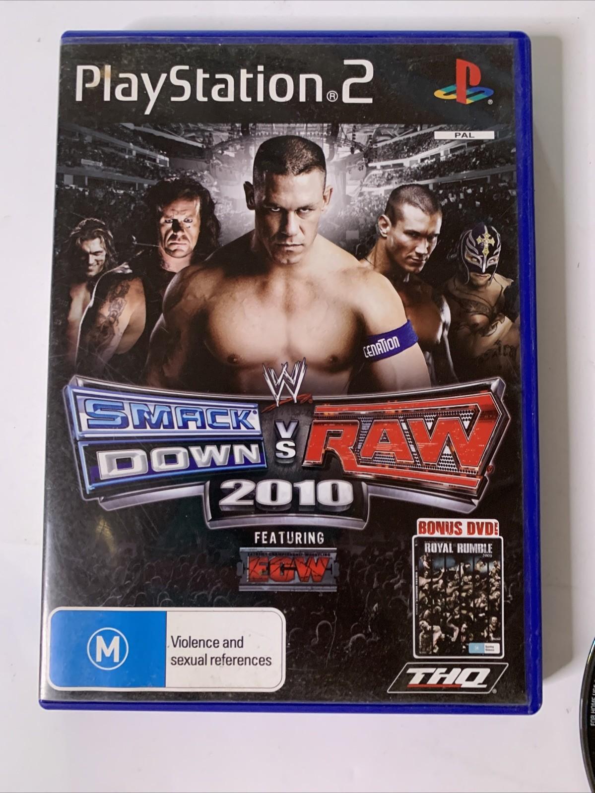 WWE Smackdown Vs RAW 2010 PS2 Sony PlayStation 2 PAL Pro-Wrestling Game Complete