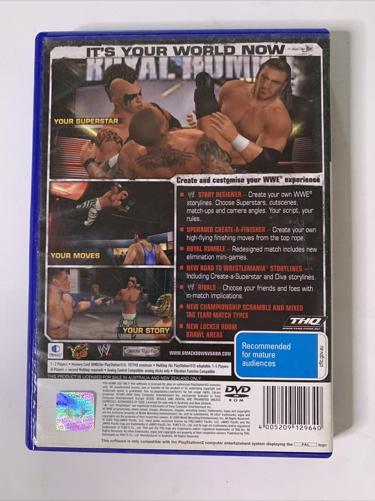 WWE Smackdown Vs RAW 2010 PS2 Sony PlayStation 2 PAL Pro-Wrestling Game Complete