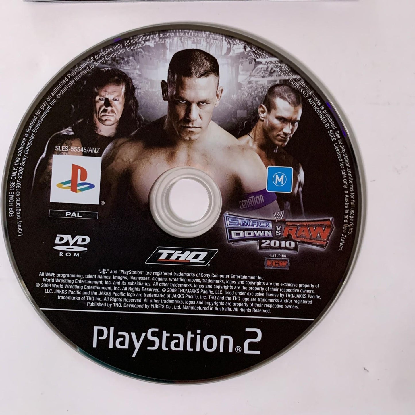 WWE Smackdown Vs RAW 2010 PS2 Sony PlayStation 2 PAL Pro-Wrestling Game Complete