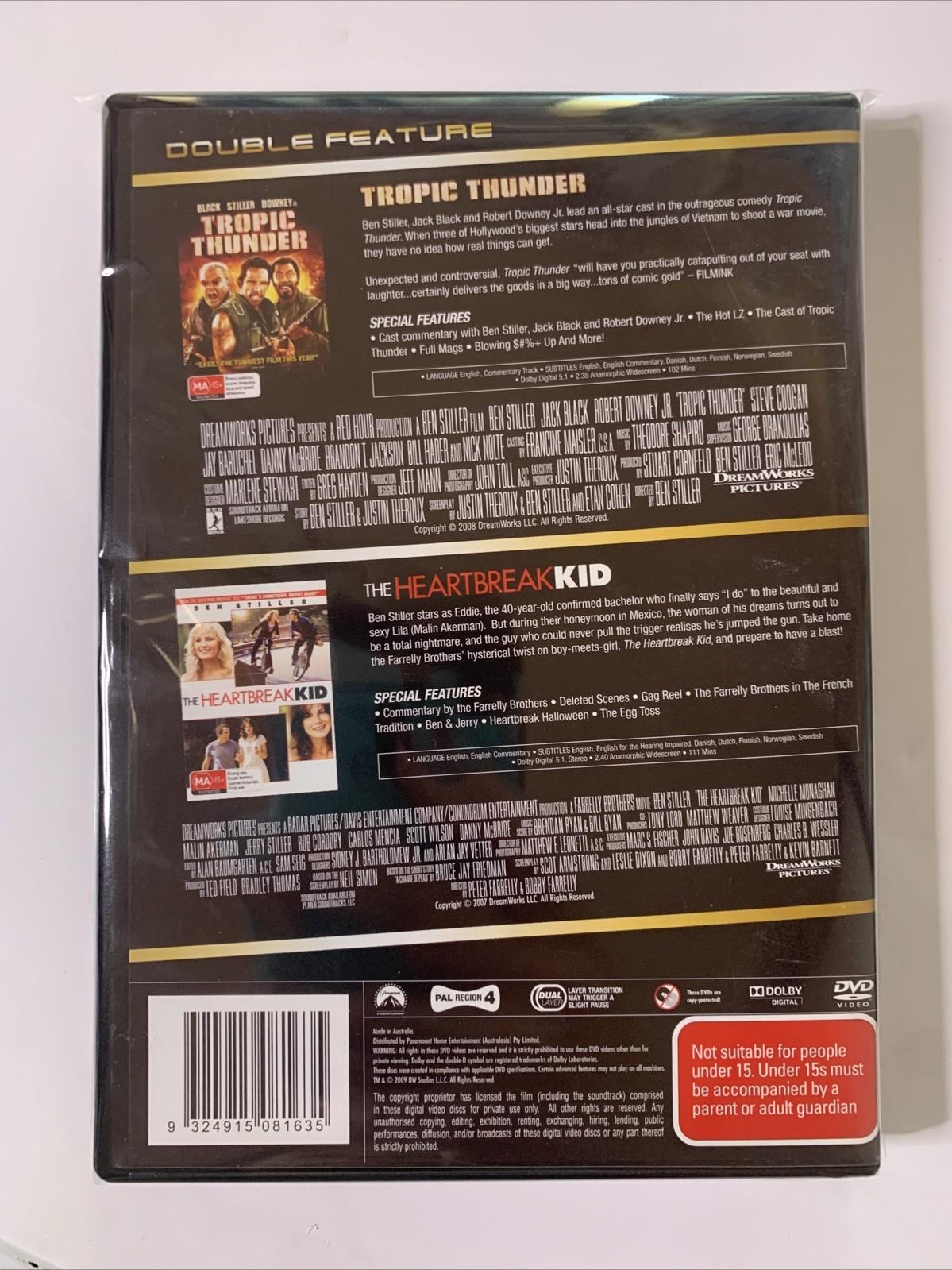 Tropic Thunder / The Heartbreak Kid (DVD, 2008) Ben Stiller Region 4 NEW