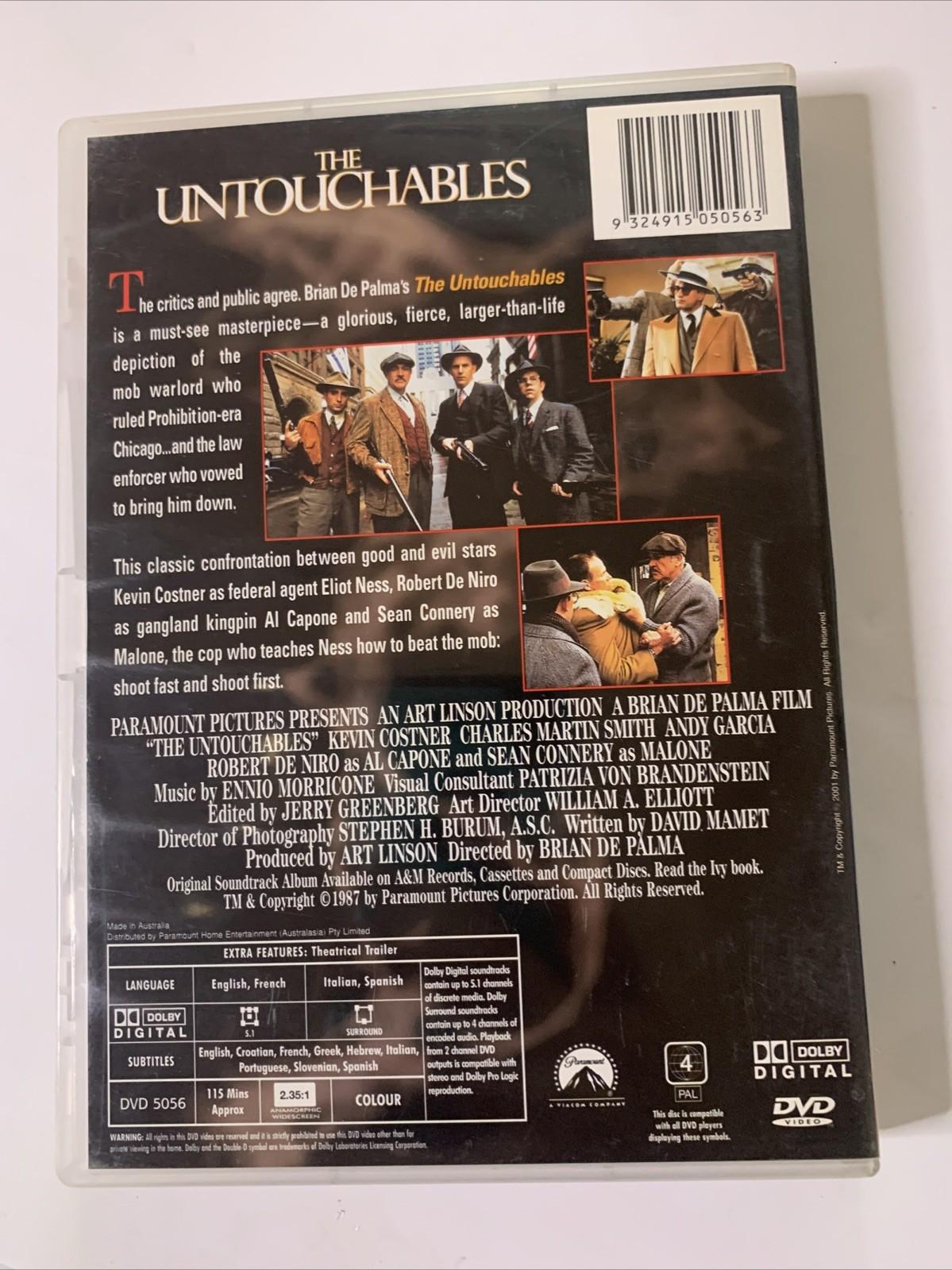 The Untouchables (DVD, 1987) Kevin Costner, Robert De Niro, Andy Garcia Region 4