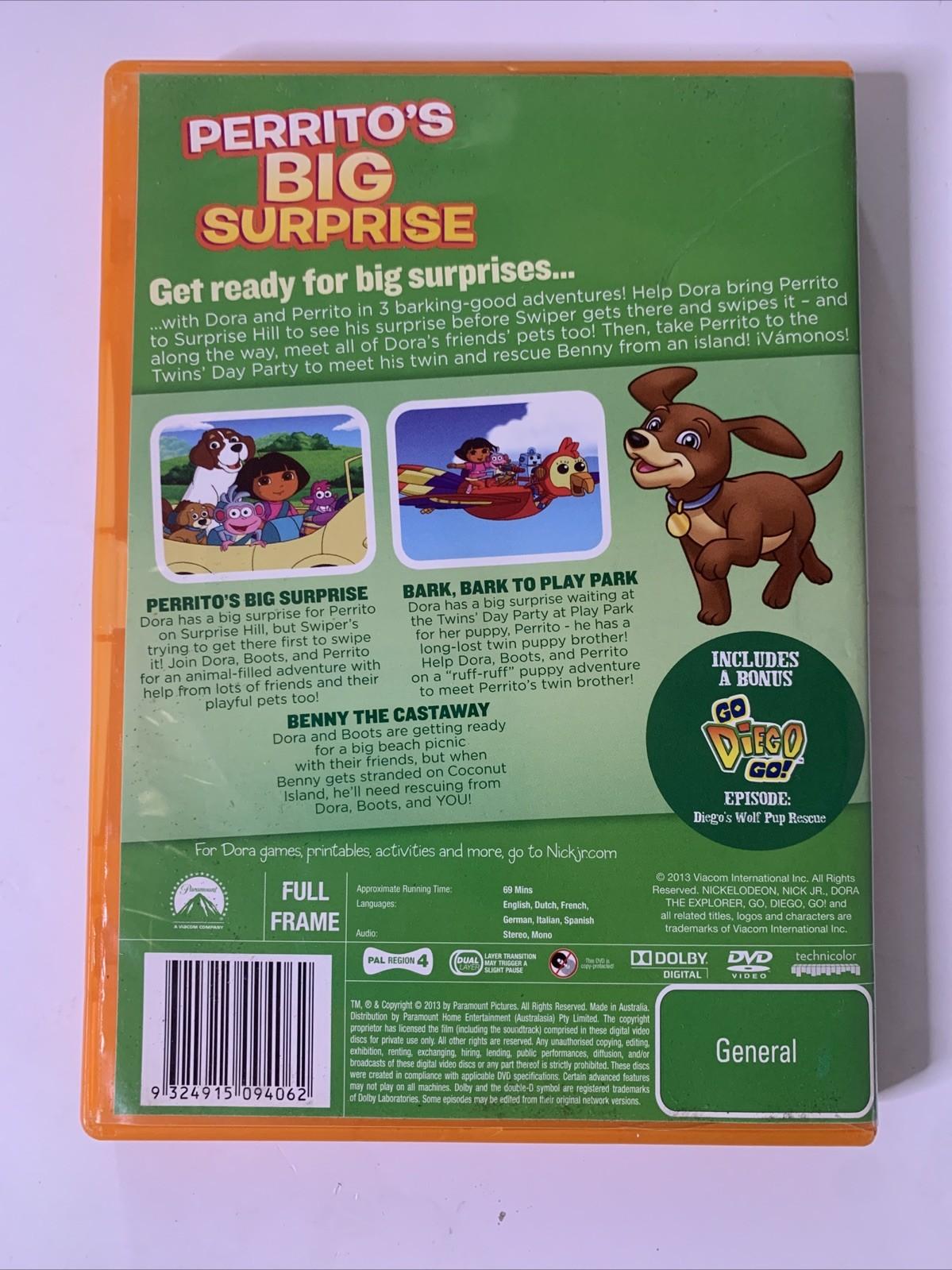 Dora The Explorer: Perrito's Big Surprise (DVD, 2013) Animation Region 4