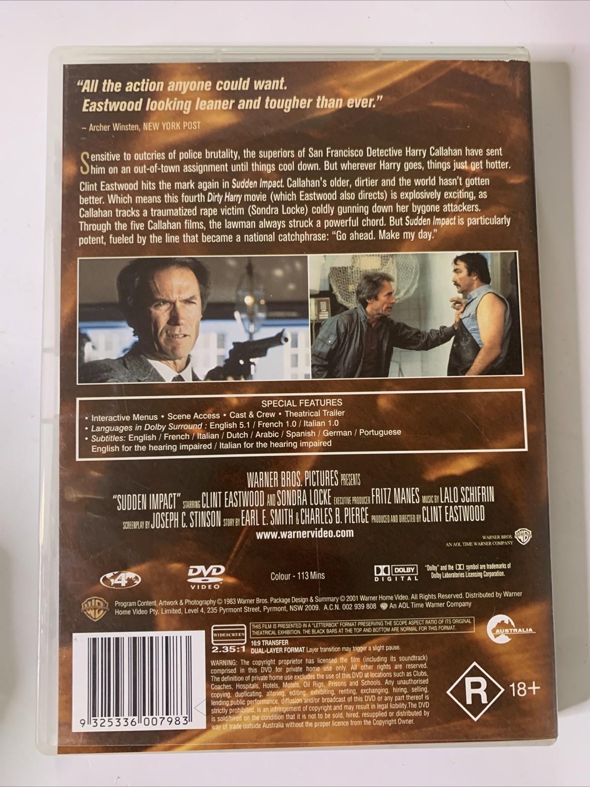 Sudden Impact (DVD, 1983) Clint Eastwood Region 4