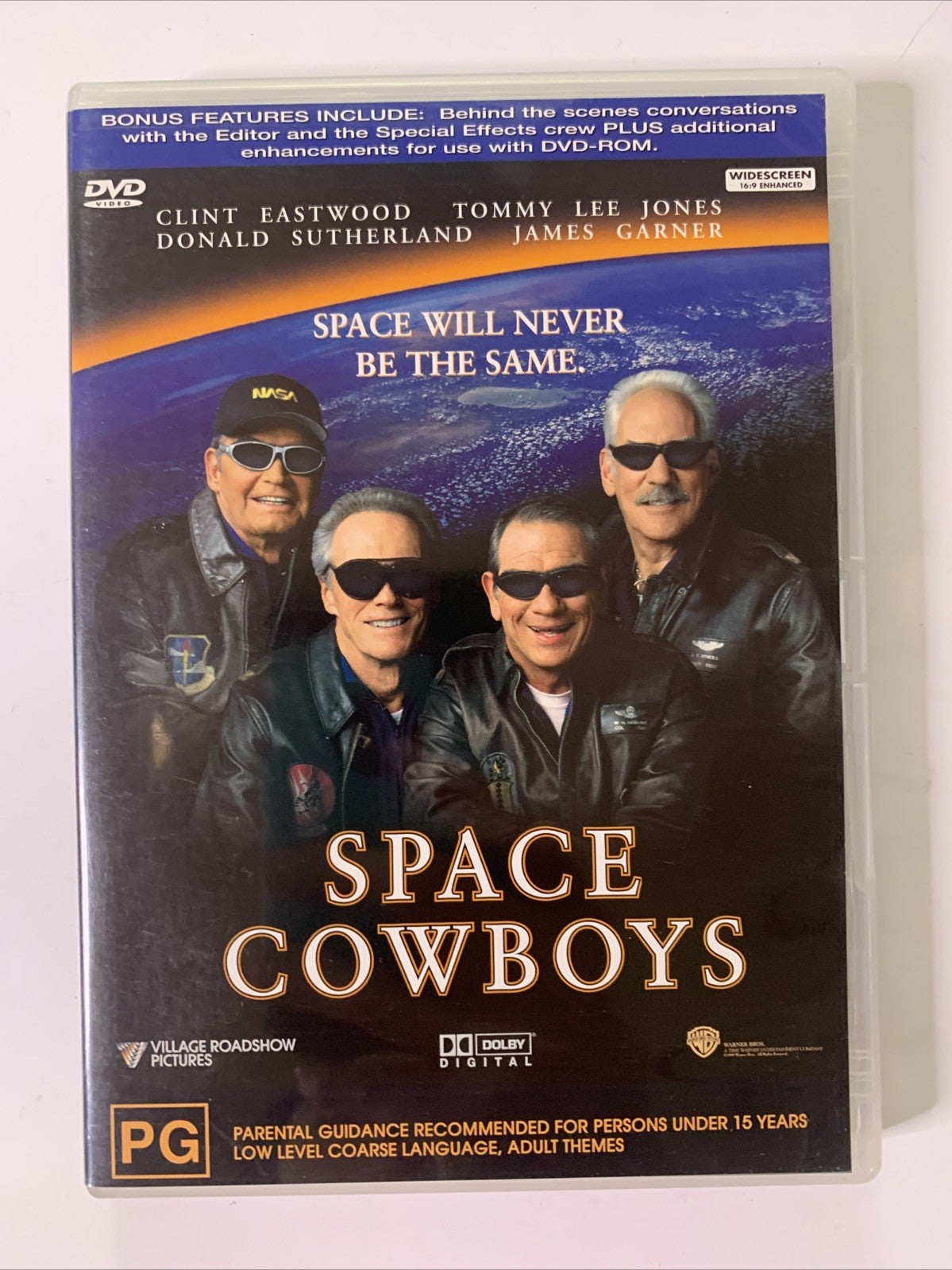 Space Cowboys (DVD, 2000) James Garner, Clint Eastwood, Tommy Lee Jones Region 4