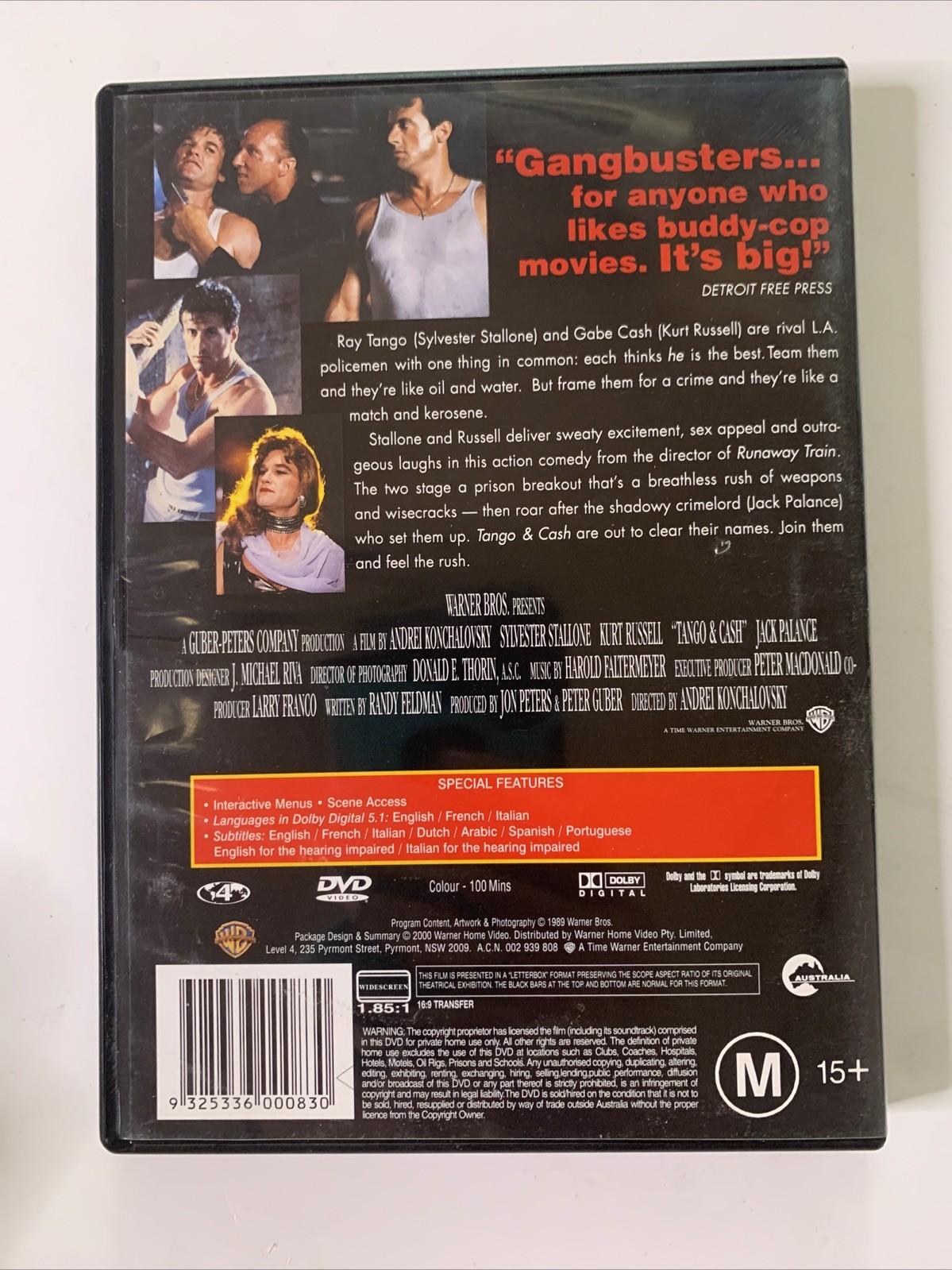 Tango & Cash (DVD, 1989) Sylvester Stallone, Kurt Russell Region 4