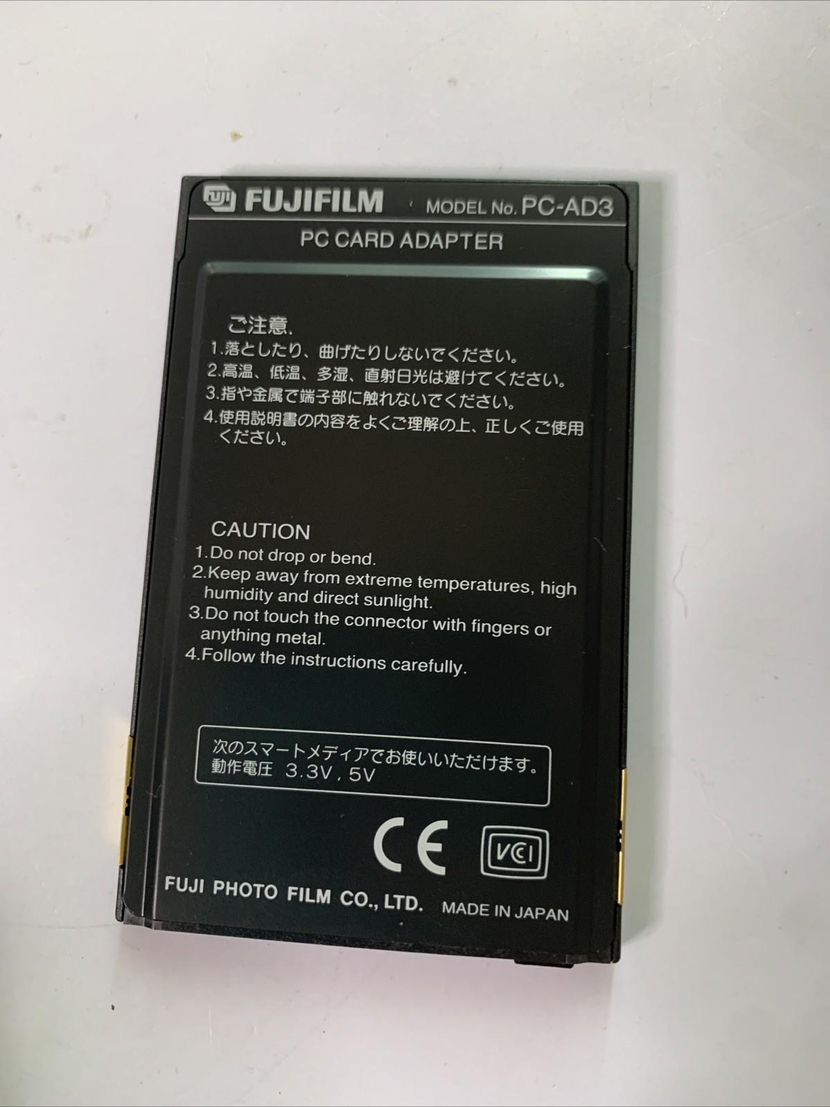 Fujifilm PC Card Adapter PCMCIA For Smartmedia Memory Cards PC-AD3