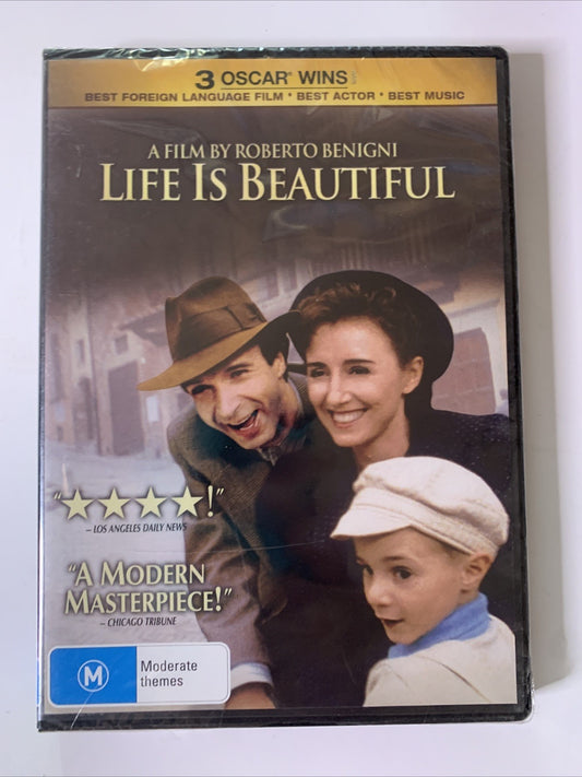 Life Is Beautiful (DVD, 1997) Roberto Benigni Region 4 NEW Sealed