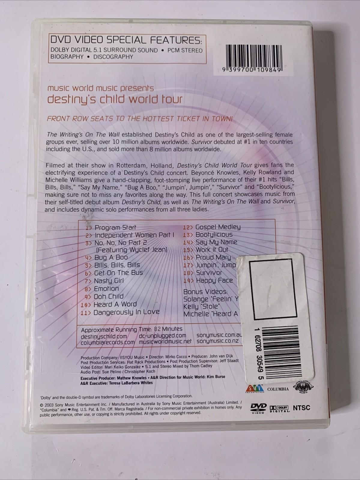 Destiny's Child – World Tour (DVD, 2003) All Regions