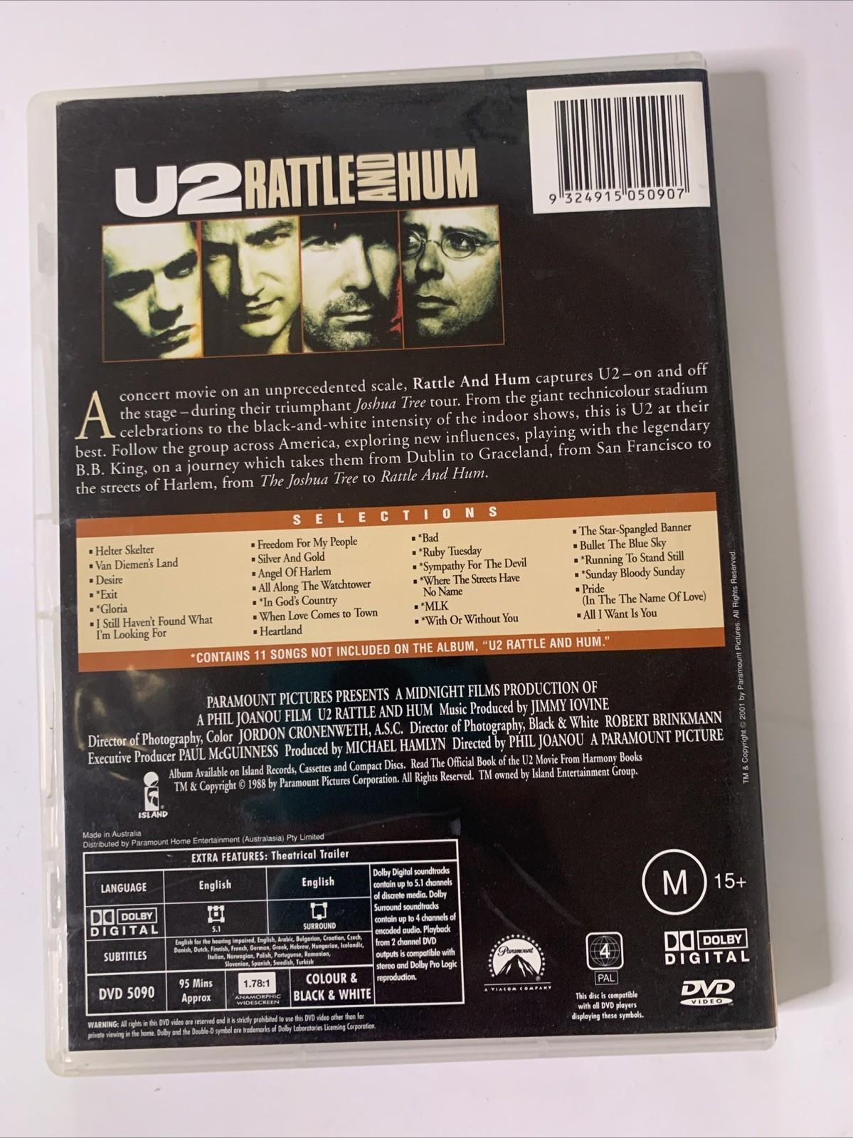 U2 – Rattle And Hum (DVD, 1988) Region 4