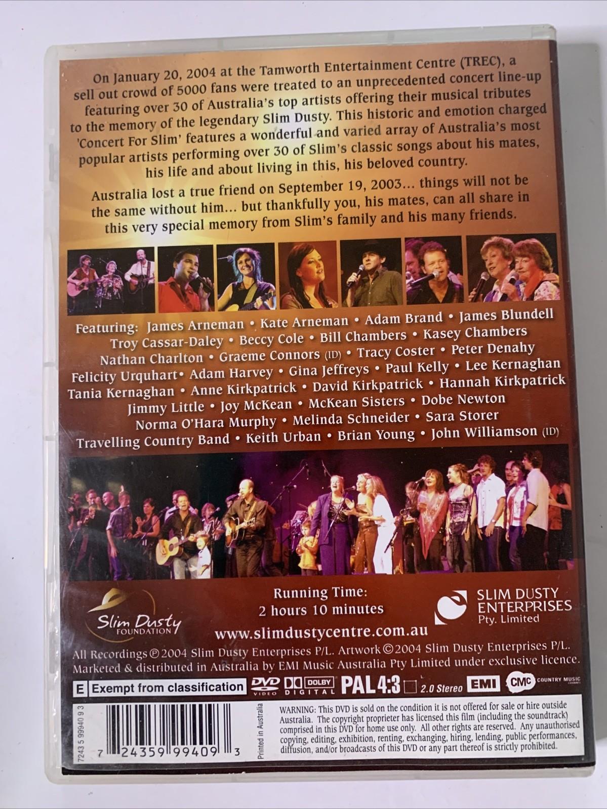 Concert For Slim (DVD, 2004) Slim Dusty Tribute Concert Region 4