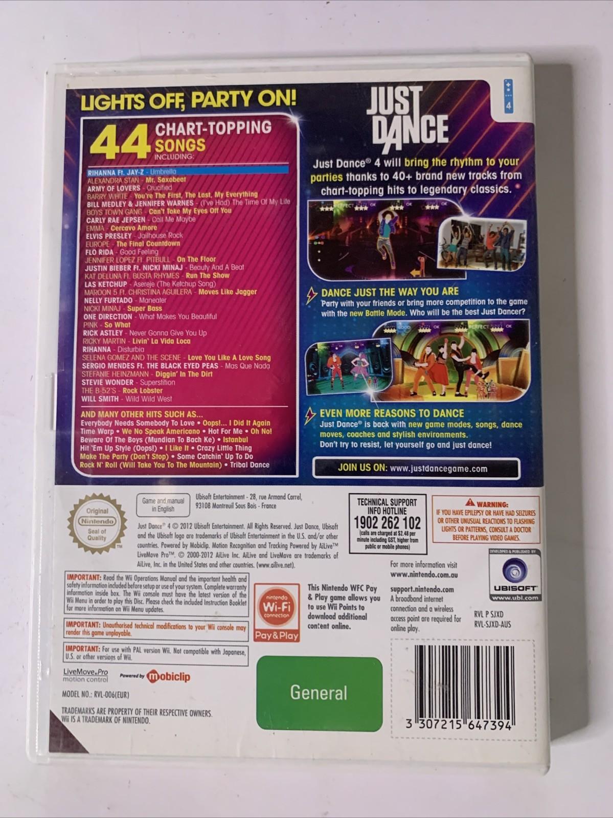 Just Dance 4 Special Edition Nintendo Wii PAL Game Complete