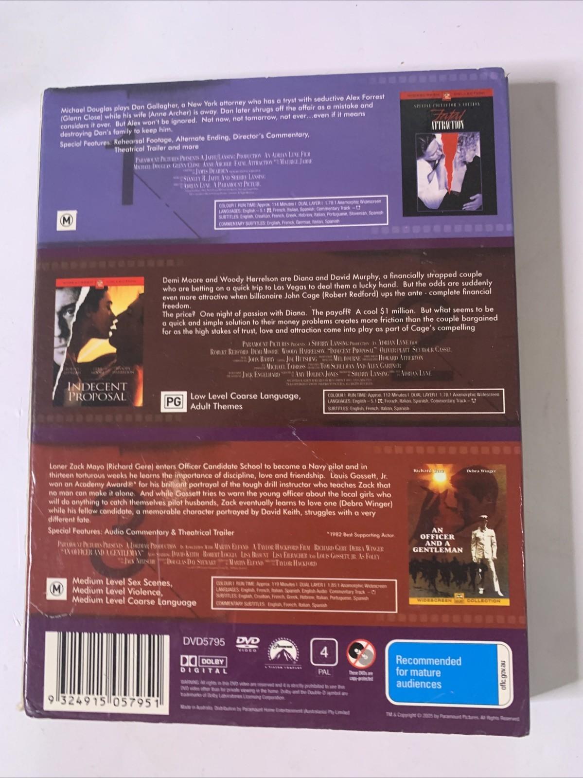 Fatal Attraction / Indecent Proposal / An Officer & A Gentleman (DVD) Region 4