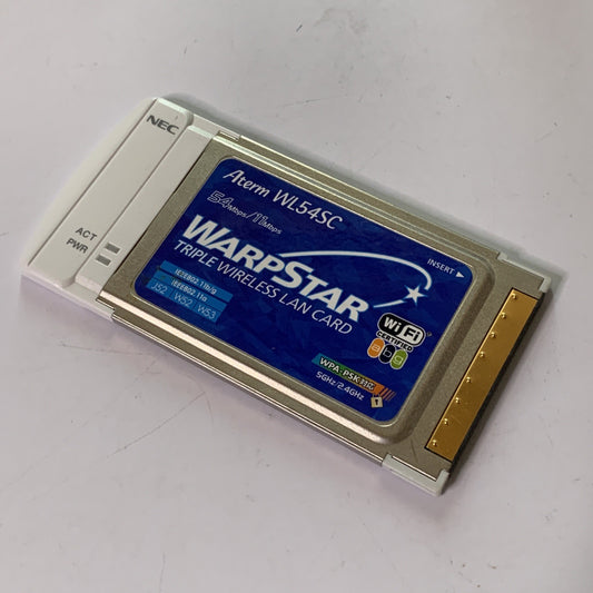 NEC Aterm WarpStar Triple Wireless WiFi LAN Card 54 Mbps 5Ghz/2.4Ghz PCMCIA