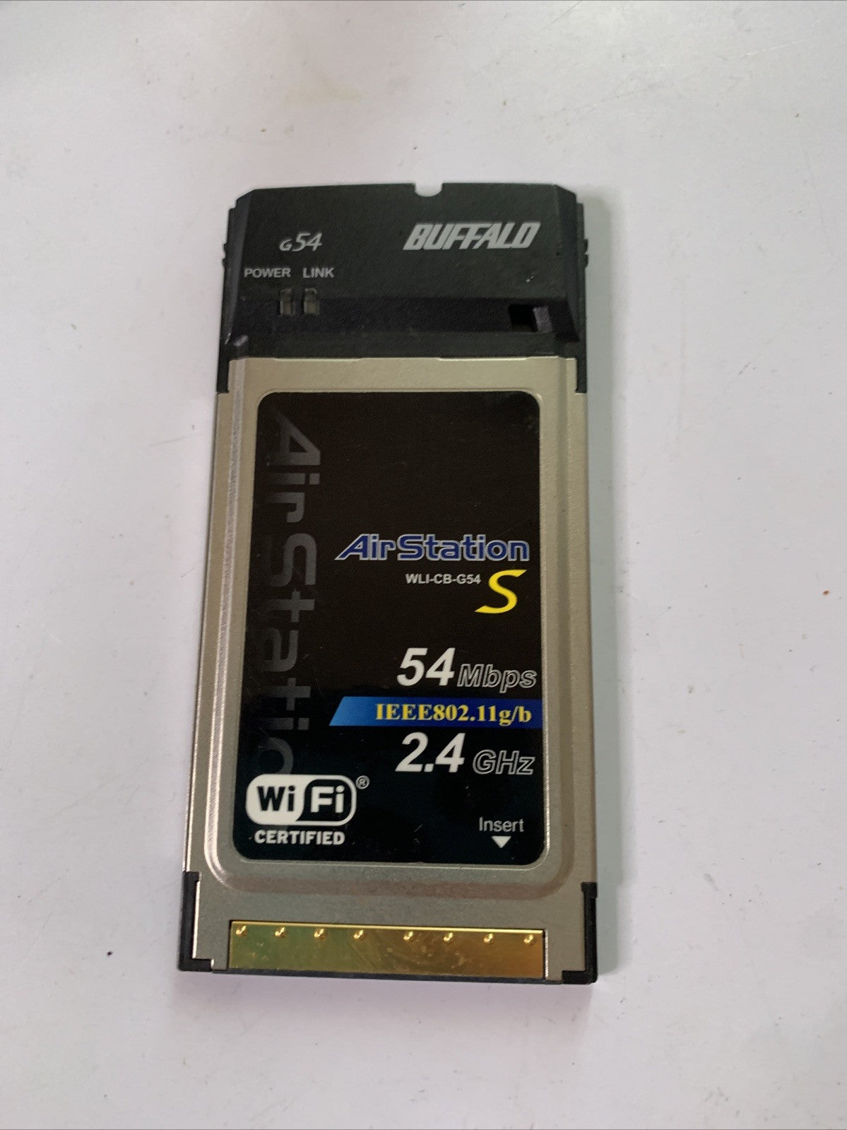 Buffalo Air Station WiFI Wireless  Card Laptop 54 Mbps PCMCIA 2.4Ghz WLI-CB-G54S