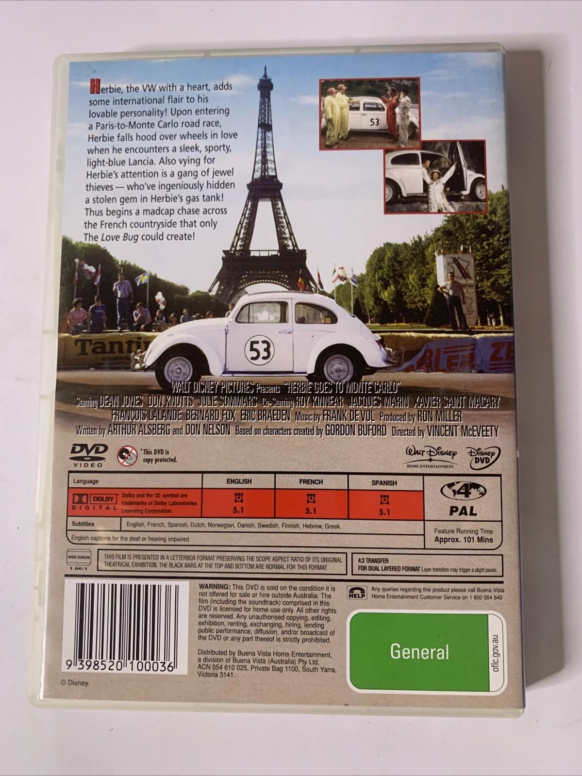 Herbie Goes To Monte Carlo (DVD, 1977) Don Knotts, Julie Sommers, Dean Jones