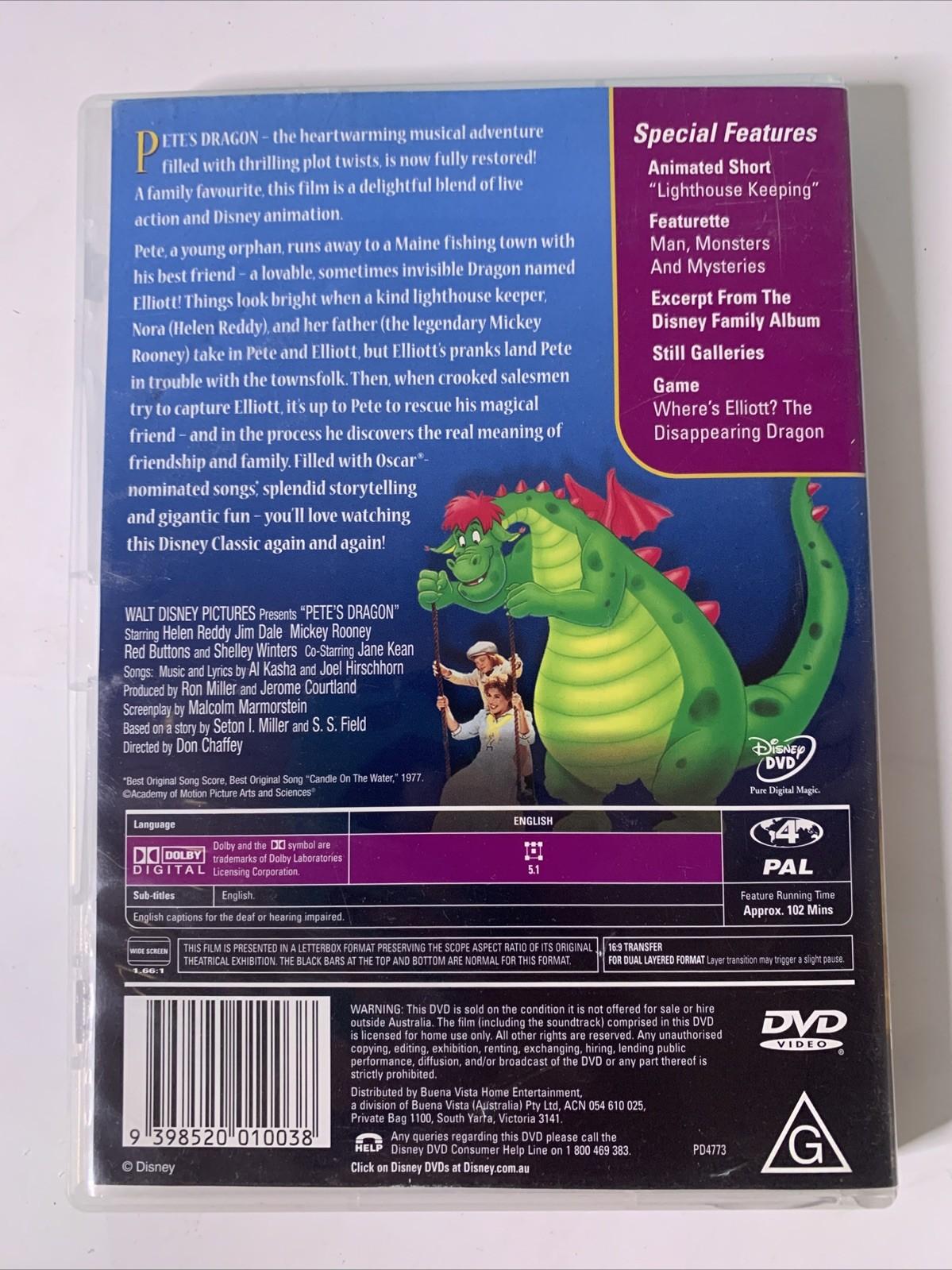 Pete's Dragon (DVD, 1977) Disney Film Animation Region 4