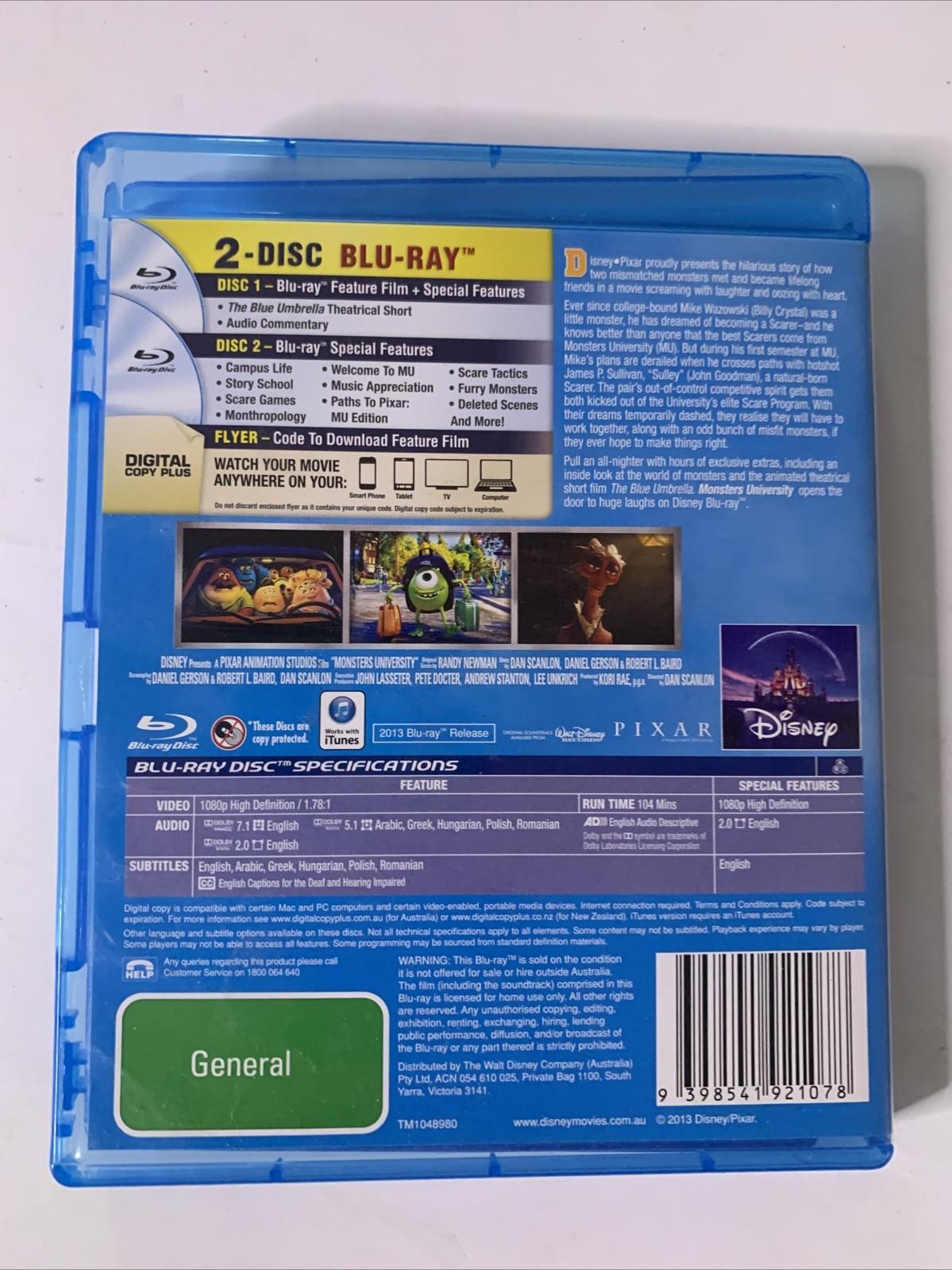 Monsters University (Collector's Edition, Blu-ray, 2013) Animation All Regions