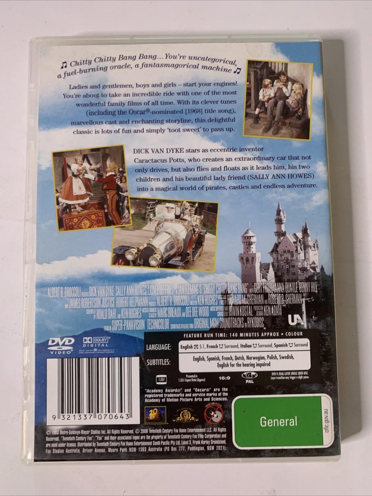Chitty Chitty Bang Bang (DVD, 1968) Dick Van Dyke, Sally Ann Howes  Region 4