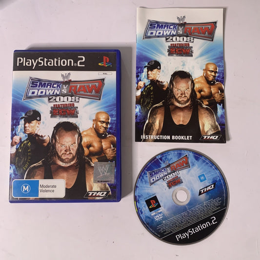 WWE Smackdown Vs Raw 2008 PS2 Sony Playstation 2 PAL Game Complete