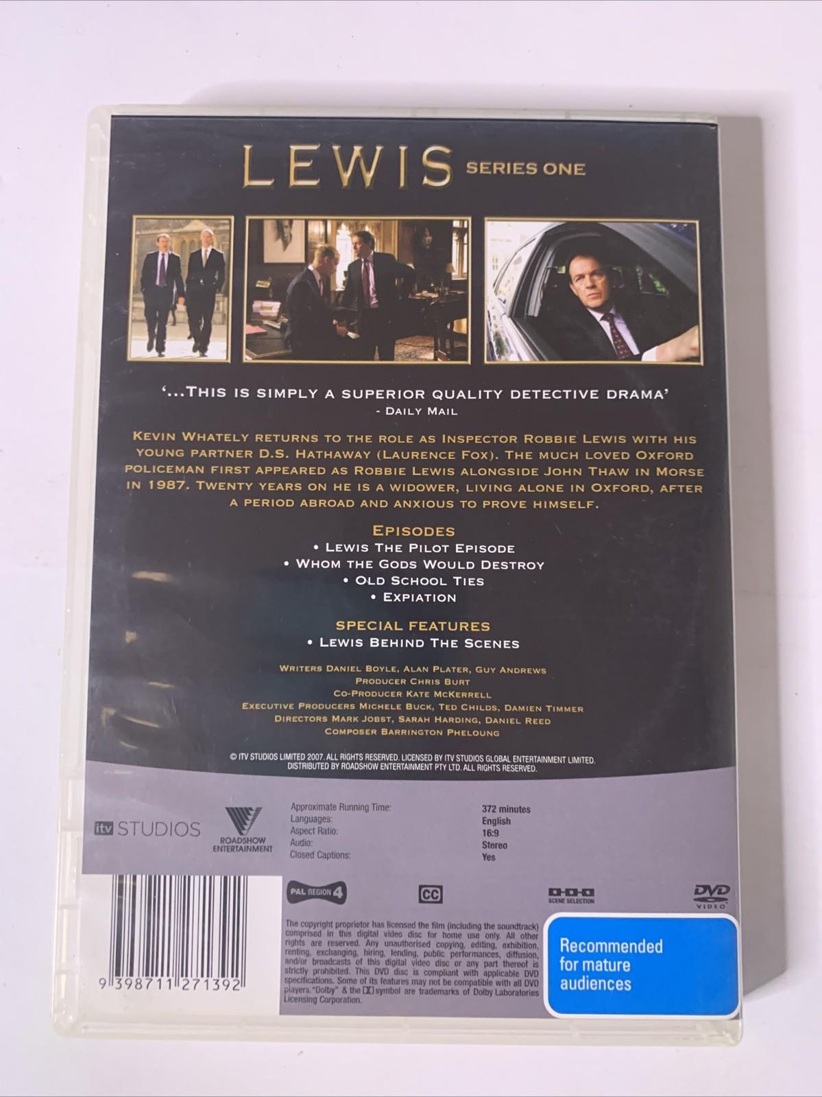 Lewis : Series 1 (DVD, 2007, 3-Discs) Kevin Whately, Laurence Fox Region 4