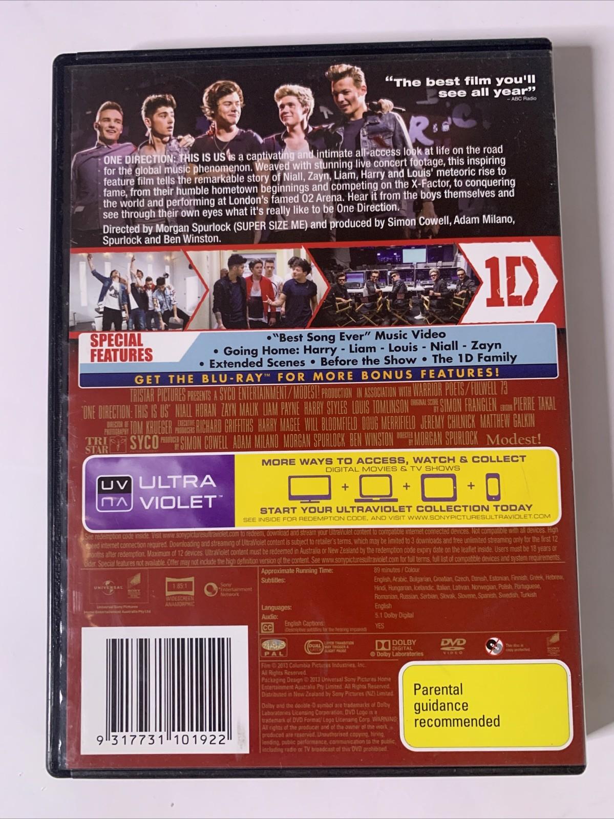 One Direction This Is Us (DVD, 2013) Region 4