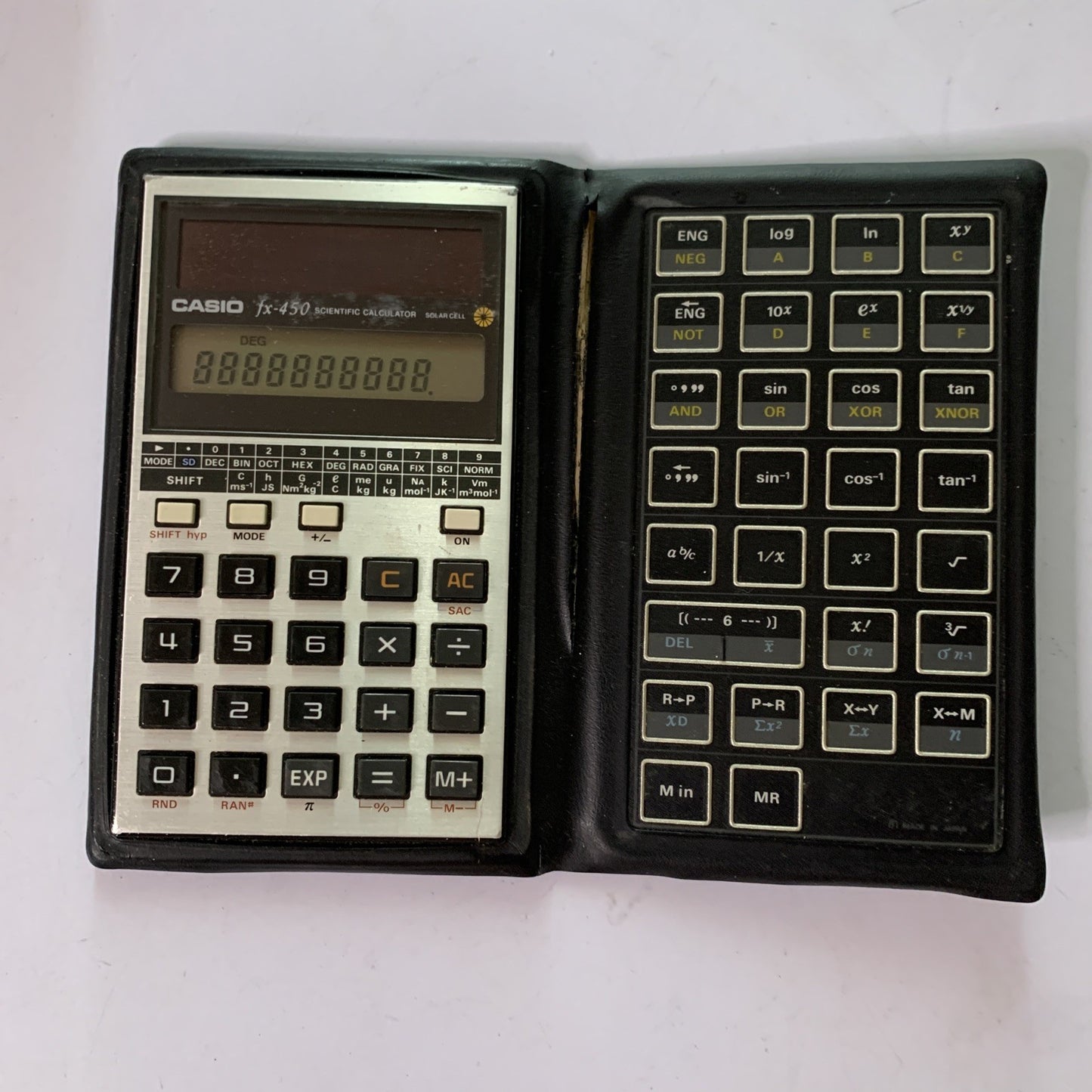 Casio Fx-450 Scientific Calculator Solar & Battery Powered Vintage 1983