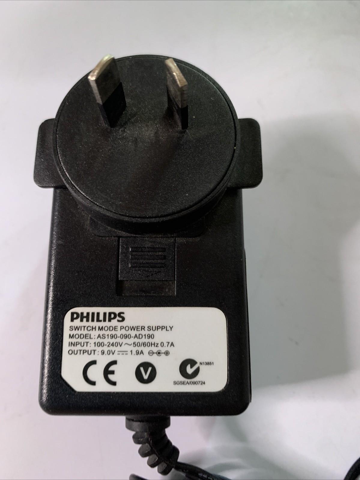 Genuine Philips Power Supply 9V 1.9A AC Adapter AS190-090-AD190