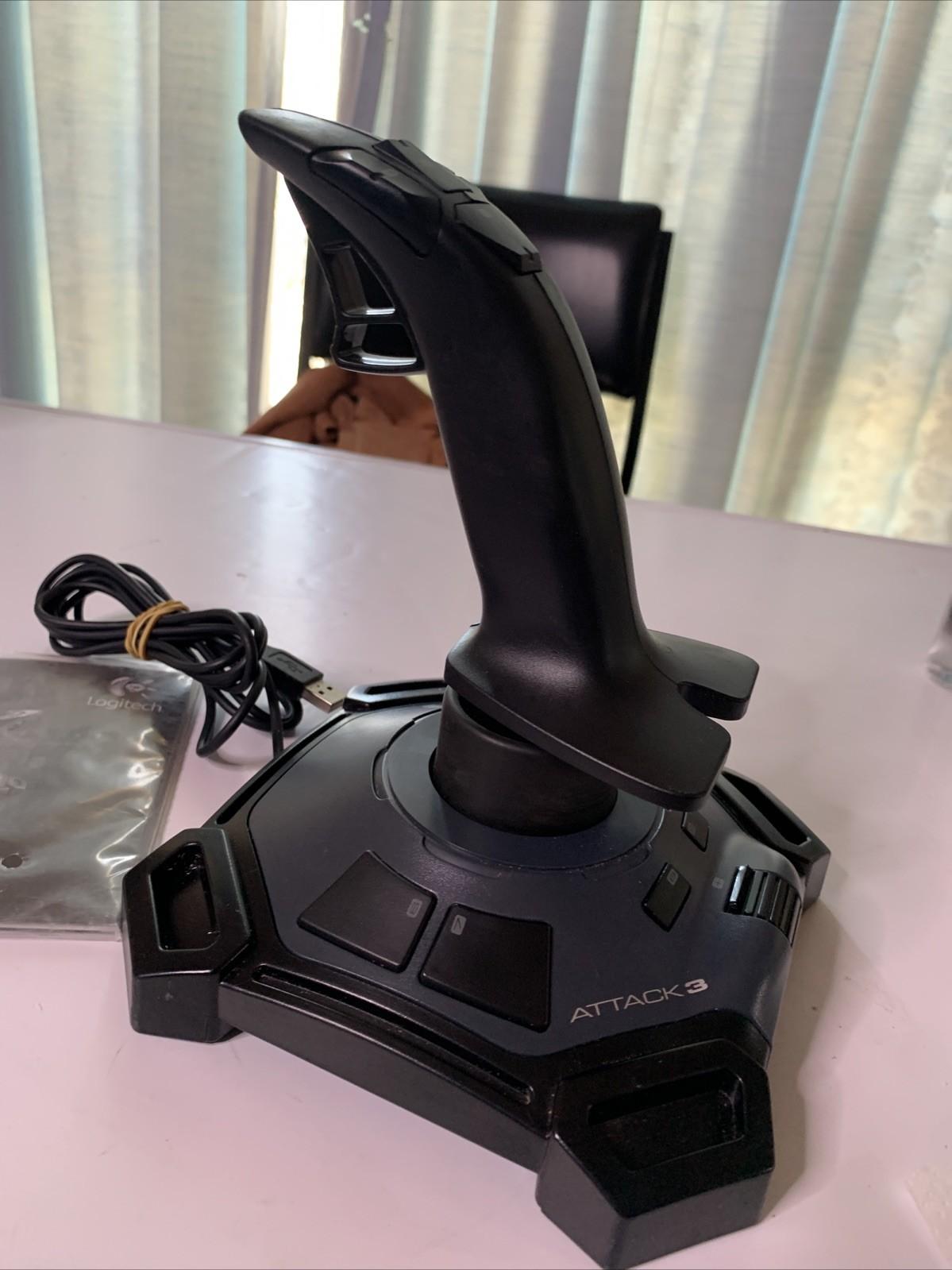 Logitech Attack 3 Flight Simulation Joystick Controller Programmable For PC USB
