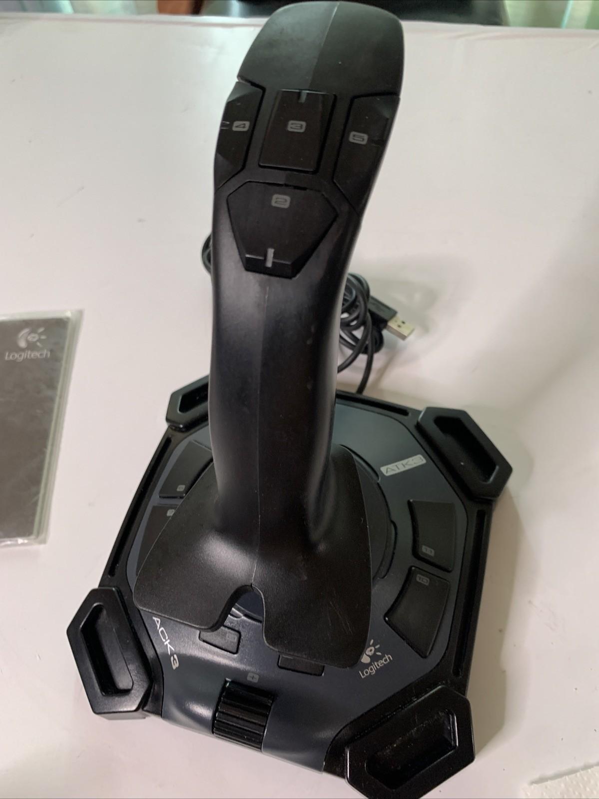 Logitech Attack 3 Flight Simulation Joystick Controller Programmable For PC USB