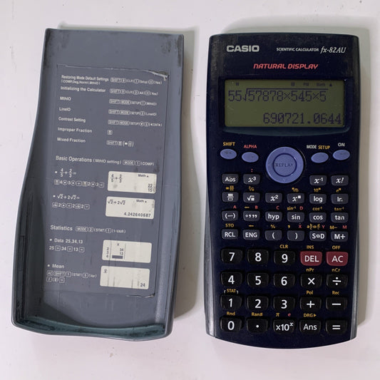 Casio Fx-82AU Scientific Calculator + Cover