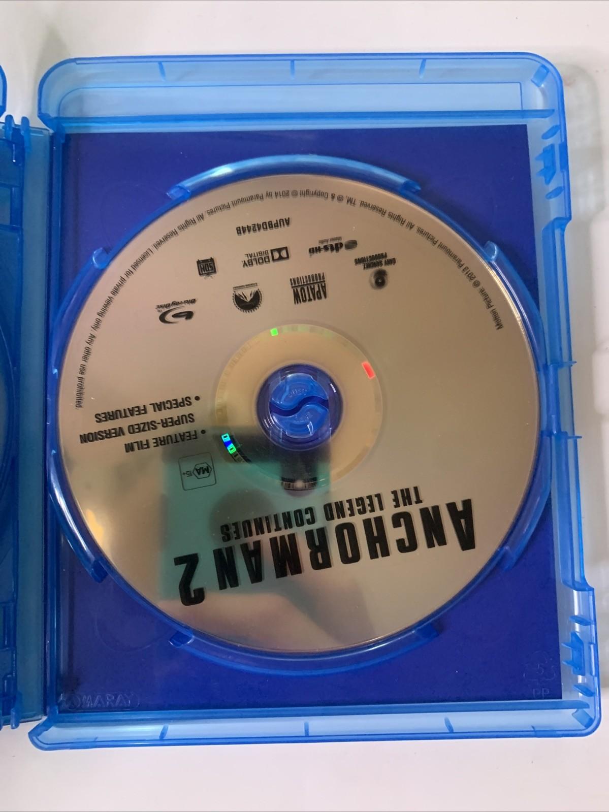 Anchorman 2: The Legend Continues (Blu-ray, 2013, 2-Discs) Will Ferrell Region B