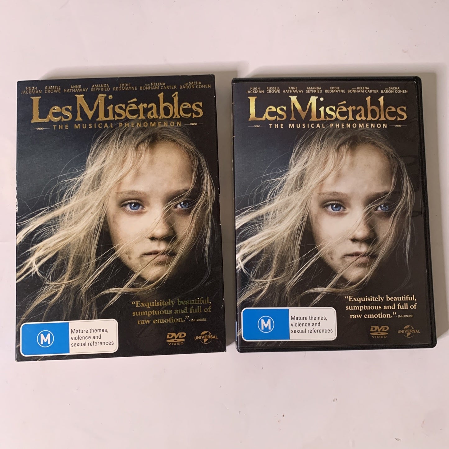 Les Miserables (DVD, 2012) Russell Crowe, Anne Hathaway, Hugh Jackman Region 4