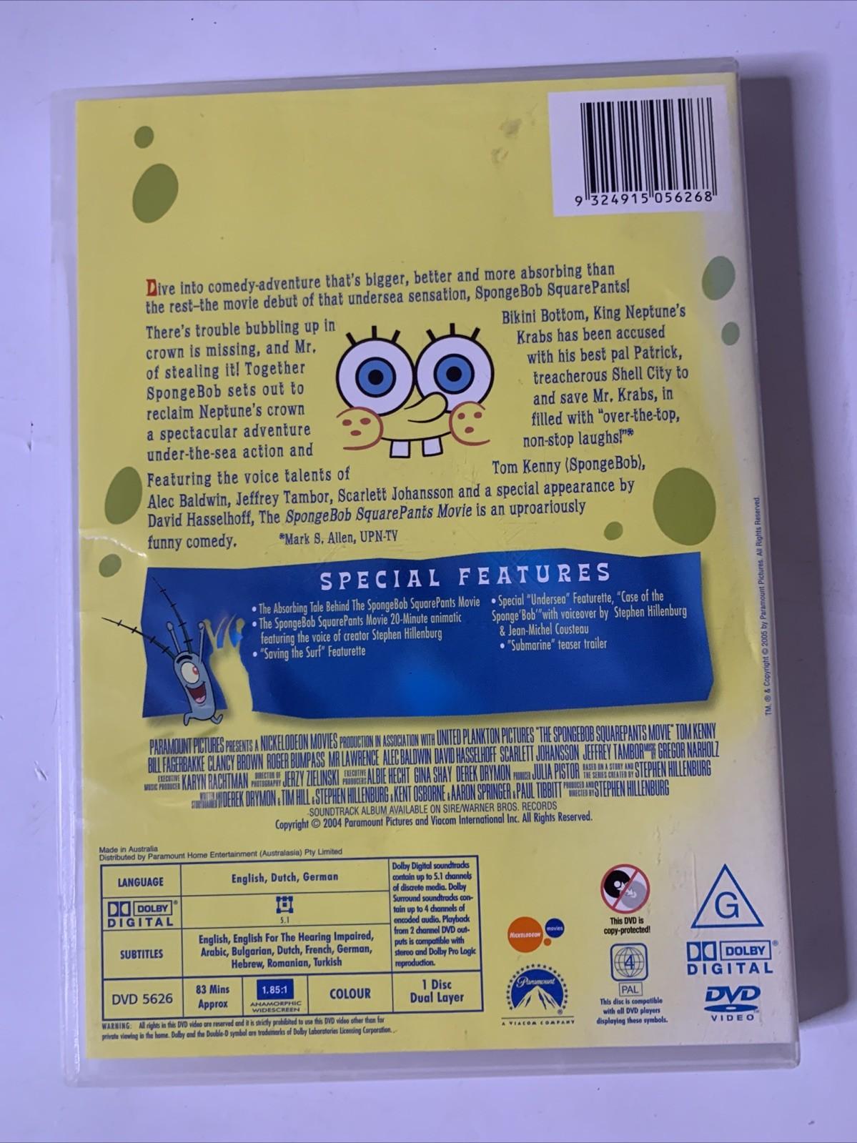The SpongeBob SquarePants Movie (DVD, 2004) Animation Region 4