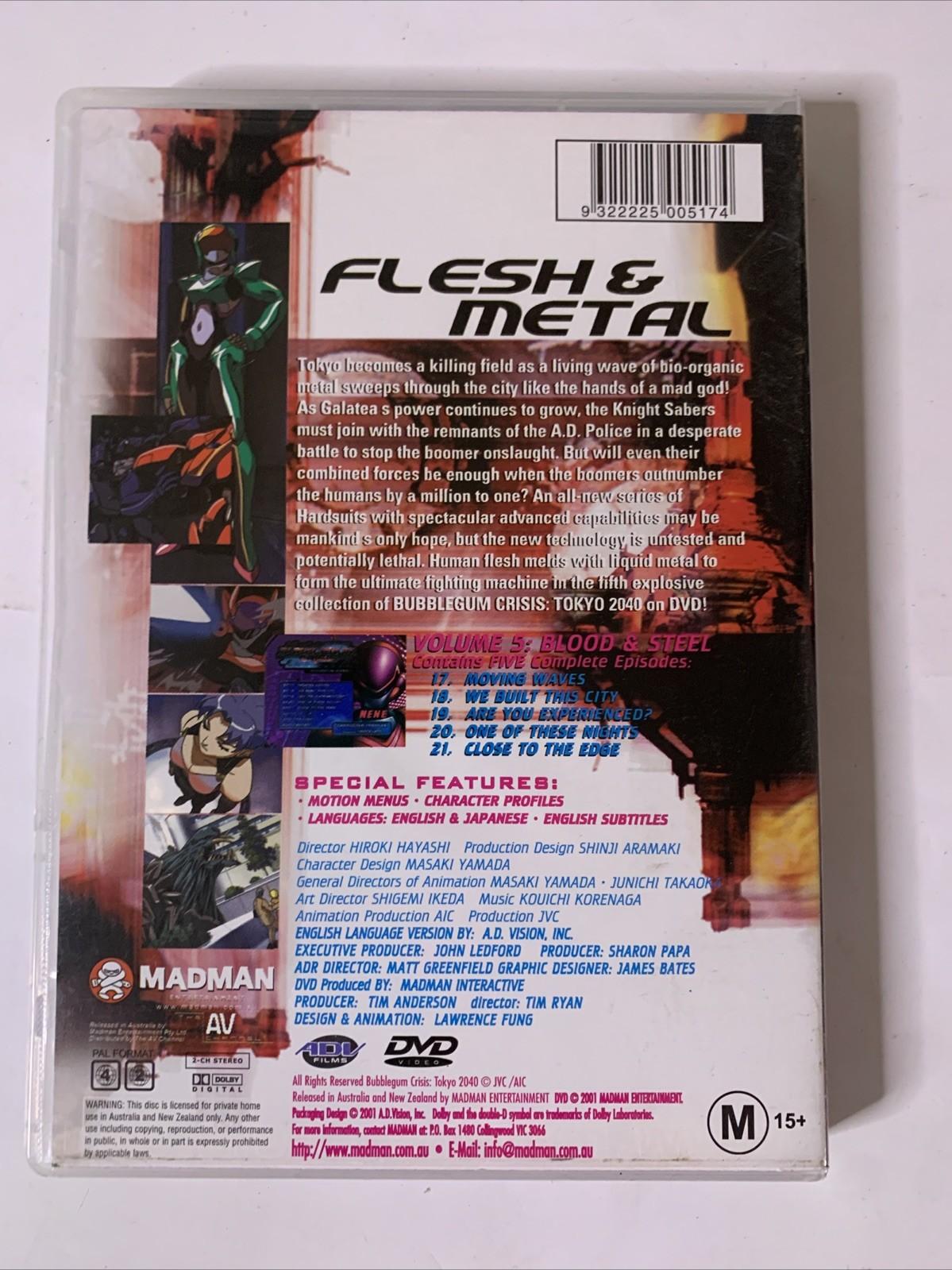 Bubblegum Crisis Tokyo 2040 : Vol 5 (DVD, 1998) Anime Region 4 &2