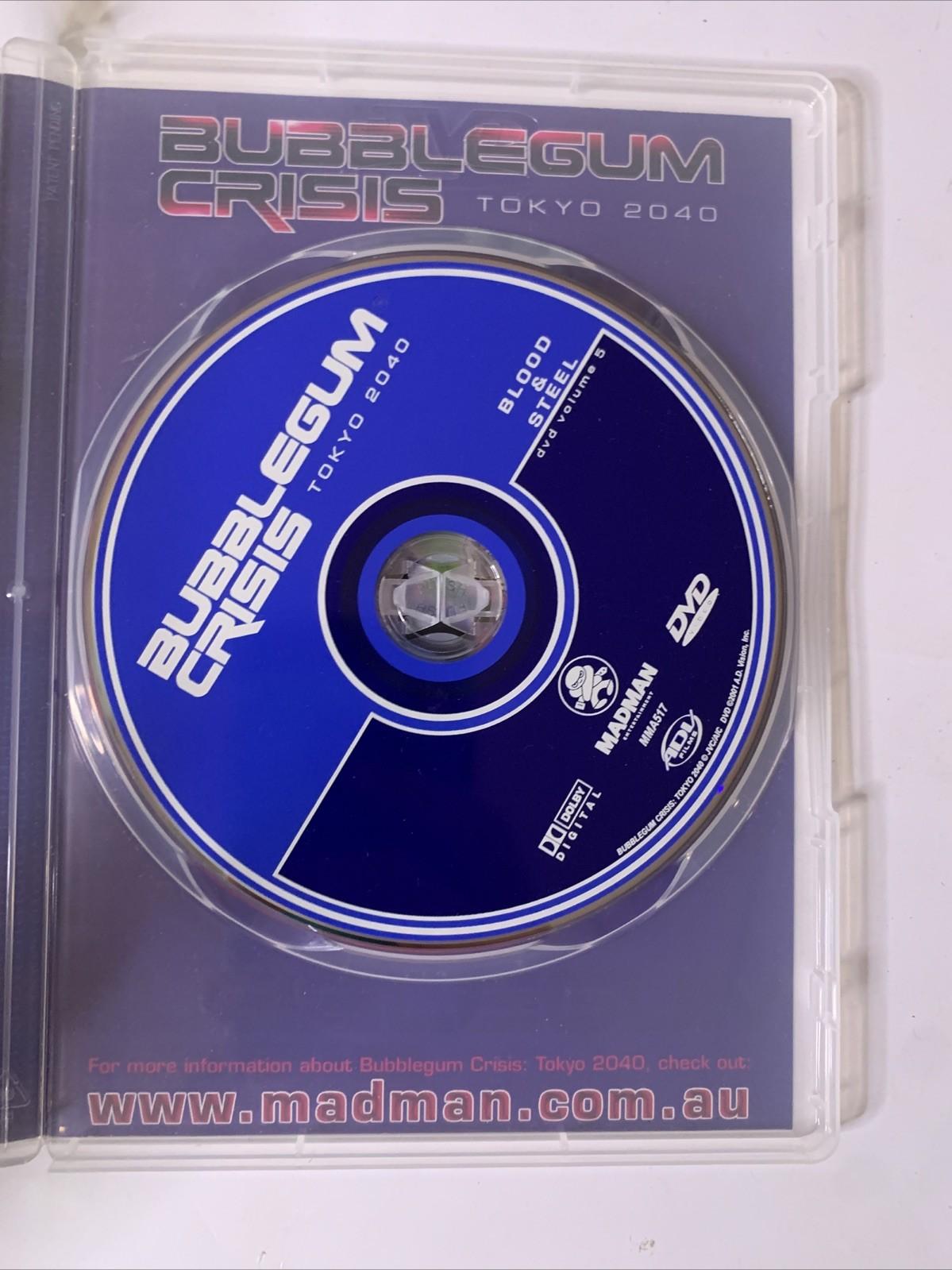 Bubblegum Crisis Tokyo 2040 : Vol 5 (DVD, 1998) Anime Region 4 &2
