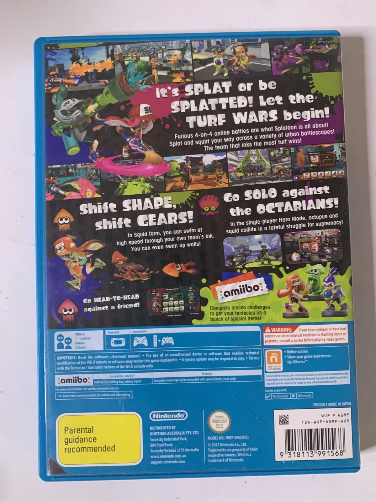 Splatoon Nintendo Wii U 2015 PAL Game