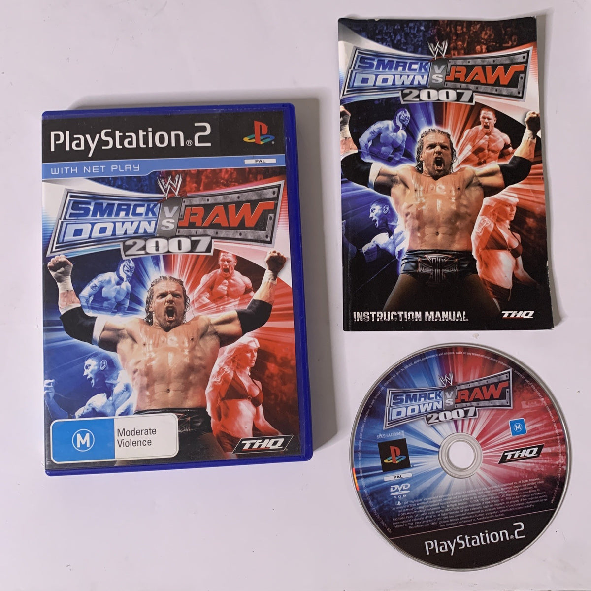 WWE Smackdown Vs Raw 2007 PS2 PlayStation 2 PAL Wrestling Game Complete