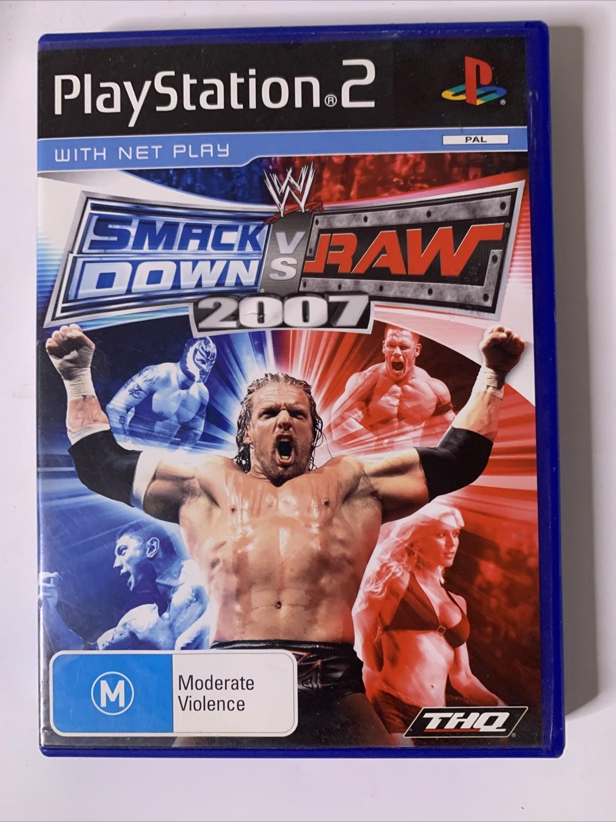 WWE Smackdown Vs Raw 2007 PS2 PlayStation 2 PAL Wrestling Game Complete