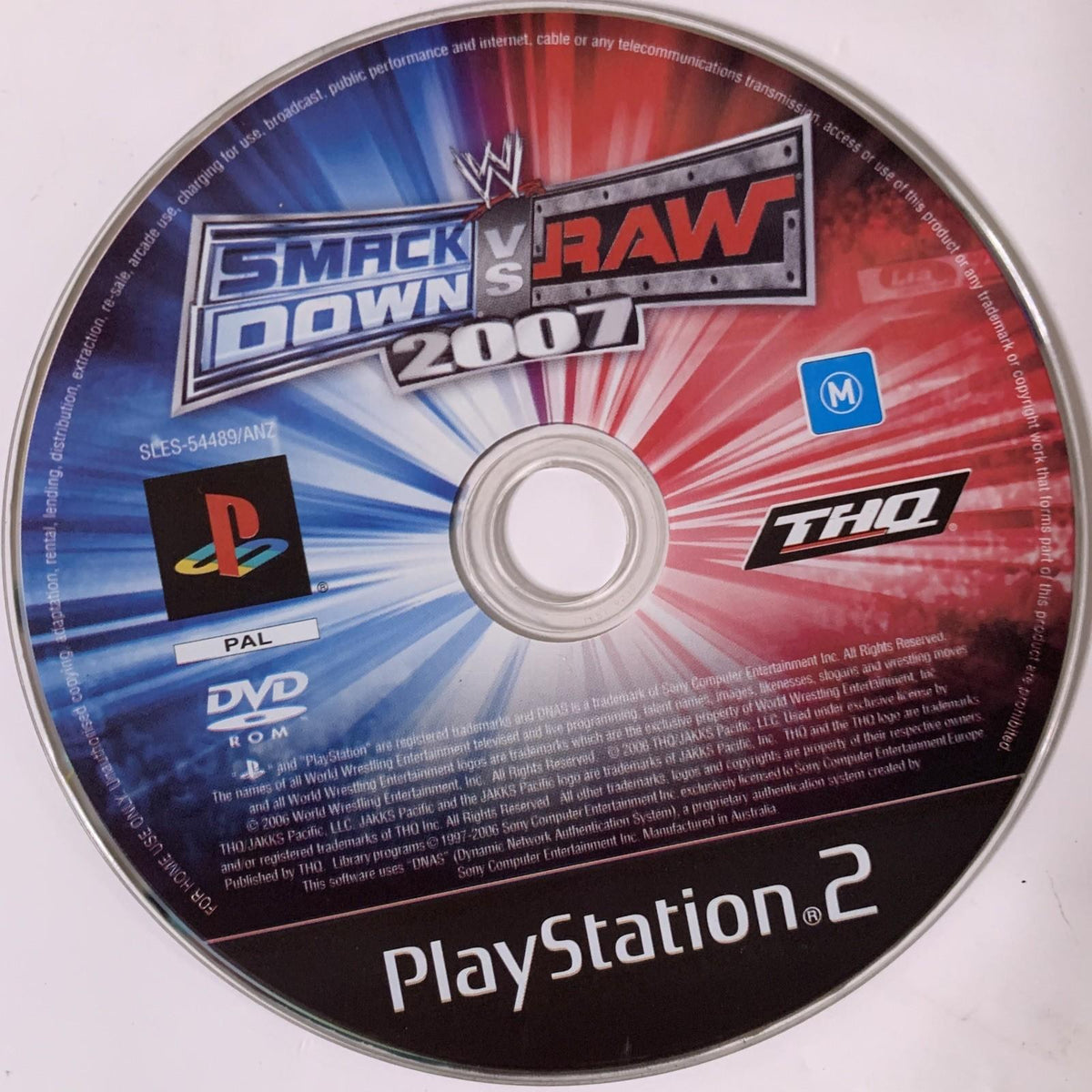 WWE Smackdown Vs Raw 2007 PS2 PlayStation 2 PAL Wrestling Game Complete