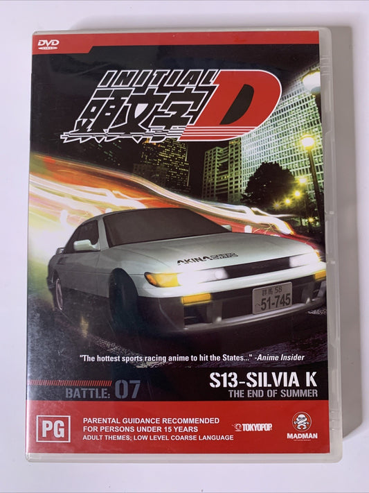 Initial D: Battle 07 The End Of Summer (DVD, 1998) Anime Region 4