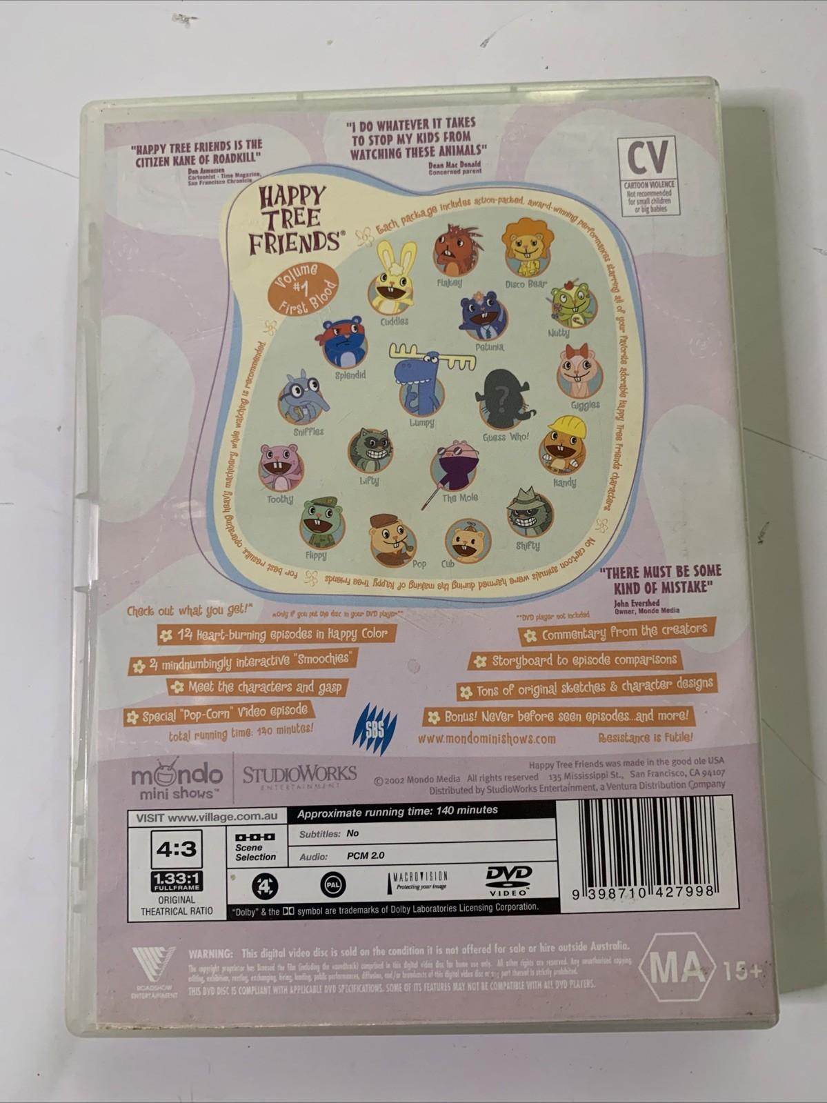Happy Tree Friends : First Blood : Volume 1 (DVD, 2002) Animation Region 4